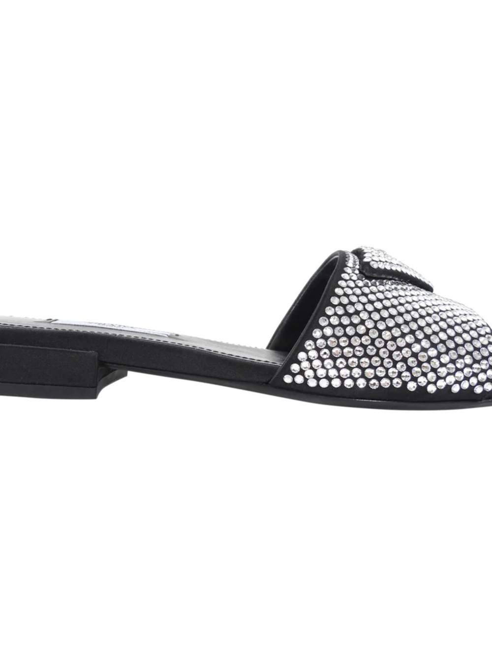 Prada Black Crystal-Studded Slide Mules - Picture 4 of 7